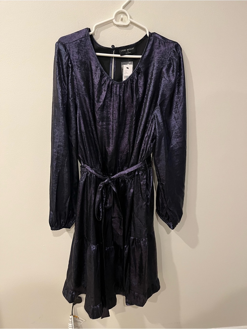 Lighweight Romantic Plus Size Purple Long Sleeve Cocktail Dress Size - 20W